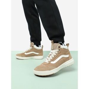 Vans 6.5M / 8W Range Exp HI Vansguard 'Suede Sherpa Burro' High Top Tan Sneakers